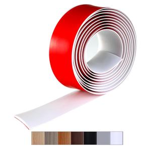 Bnell Floor Transition Strip Floor Cover Strips Self Adhesive Flooring Transitions Laminate Floor Strip Vinyl Floor Flat Divider Strip for for Joining Floor Gaps (3.28FT, 1.57in, White）