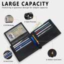 Travelambo Genuine Leather Wallet for Men with Gift Box - Handmade Bifold Stylish - Mens Wallets Rfid Blocking with 2 ID Windows