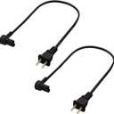 2-Pack - Extra Short Power Cord Compatible with Sonos Era 100 and Era 300 Speakers (Black - 19.5 Inches)