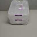 2 Layer Plastic Storage Containers with Lids, Multipurpose Clear Stack & Carry Box, Portable Craft Organizers and Storage Bin for Organizing Art & Craft, Sewing, Makeup, Nail Supplies (Purple)