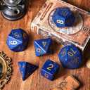 Arrowbash 6 Pcs Jumbo Polyhedra Dice 3.94 Inch Jumbo Foam Polyhedral Dice 6 Set 4, 6, 8, 10, 12 Sides Gifts for Games Teach Numbers Addition Subtraction Probability Learning(Starry Sky Blue)