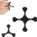 Metal Finger Fidget Flipper Pack of 1- Quiet Fidget Toys Adults - Premium Fidget Roller Stim Toys for Adults - Stocking Stuffer & Top Gadget Gift Idea (Black Nickle)