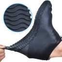 Shoe Covers Waterproof Reusable Foldable Not-Slip Rain Shoe Covers with Zipper,Shoe Protectors Overshoes Rain Galoshes for Kids Men and Women