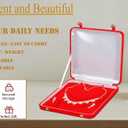 atorakushon Jewelry Set Velvet Box Necklace Pendant Earring Ring Bracelet Pearl Storage Holder Display Box for Wedding Engagement Anniversary Red