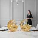 2 x 2-Piece Wooden Ramadan Decorations Set, Hollow Moon and Star Eid Mubarak Wooden Table Decor with Removable Base for Home, 7.67x8 Inches Ramadan Ornaments