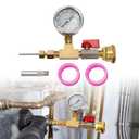 for Geothermal Loop Fill Tool with 100 PSI Gauge – Garden Hose Swivel Connector, 1/8" Fill Needle, Shut Off Valve – Easy HVAC Water Charging Kit
