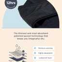 saalt Reusable Period Underwear - Comfortable, Thin, and Keeps You Dry from All Leaks (Cotton, Brief) (Medium, Volcanic Black)