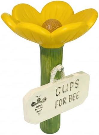 Dovbuqu Bee Watering Station for Garden, Bee Watering Station, Flower-Shaped Bee Watering Station, Bee Bath, Bee Cups for Garden