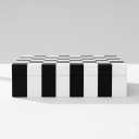 Decorative Storage Box, Handmade Chevron Pattern, Boho Style, Multipurpose Gift Box (black white Shatranj, 10X5X3 Inch)