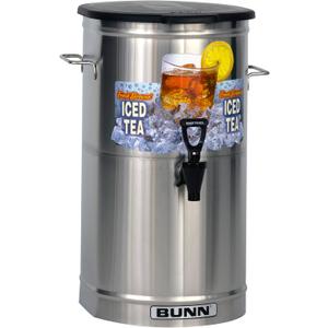 BUNN TDO-4 Commercial Iced Tea Dispenser w/Solid Lid, Oval