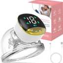 Portable Electric Breast Pump, Wearable Breast Pump with LED Display, 180ML Hands-Free Breastfeeding Pump with 4 Modes & 12 Levels of Suction, 24mm Flange, Low Noise