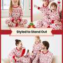 PATPAT Christmas Family Matching Pajama Sets Includes Christmas Socks - Perfect for Family Photos & Holiday Celebrations (8-9 Years, Red/White)