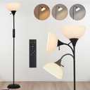 Floor Lamps for Living Room with Remote Control, Stepless Brightness Adjustable and 2700K-6500K Color Temperature, Adjustable Standing Lamp, Tall Standing Lamp for Bedroom Living Room Office