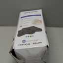 Pain Relief Cervical Pillow for Neck Support, Adjustable Ergonomic Pillow Cozy Sleeping, Odorless Orthopedic Memory Foam Pillows, Contour Bed Pillow for Side Back Stomach Sleeper (Queen Size-24.8''Lx14.96''Wx5.78''H, Black&grey)