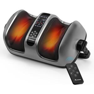 2026 Upgraded Foot Massager with Heat - Shiatsu Deep Kneading Machine for Plantar Fasciitis, Neuropathy & Circulation - 5 Intensities, 4 Modes - Ideal Gifts for Women & Men