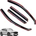 In-Channel Window Visors Rain Guards FIT Mazda CX-5 2017-2025 (2017-2025) – 4-Piece in-Channel Dark-Smoke Polycarbonate Vent Deflectors