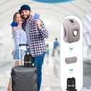 Maliton Inflatable Travel Pillow for Airplane Comfortable Sleeping to Relieve Neck and Shoulder Pain, Support Head Inflatable Pillow for Long Flights, Used for Airplanes, Cars, Trains, Office (Grey)