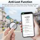 3 x 2026 New [Apple MFi Certified] Air Tracker Tags-4 Pack (iOS Only), Tukio Bluetooth Tracker for Apple Find My, Replaceable Battery, Key Finder and Item Locator Smart Tag for Keys, Bag, Luggage and More