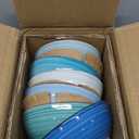 vancasso Bonita 27 Oz Cereal Bowls Set of 6, Blue Ceramic Bowls for Kitchen, 6 Inch Soup Bowls, Dishwasher & Microwave Safe (Cool Color)