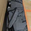 83 Inch Wide Portable Closet Wardrobe, Clothes Storage Rack Organizer with Cover, 5 Clothes Hanging Rods and 10 Storage Shelves, Grey