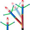 8ft Inflatable Air Waving Tube Dancer with Blower Set, Blow Up Inflate Santa Clause for Christmas Decorations (Santa Claus with Blue Shirt)