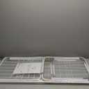 SONGMICS Clothes Drying Rack Foldable, Gullwing Laundry Drying Rack, Space-Saving, 22.2 x 68.1 x 38 Inches, Sock Clips, Metal Structure, for Clothes, Towels, Linens, Indoor, Outdoor White ULLR518W01