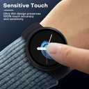 2 x TAURI 2 Pack Hard Case for Google Pixel Watch 3 (2024)/Series 2 1 41mm With 9H Tempered Glass Screen Protector, [Touch Sensitive] [Full Coverage] Cover, 1 Clear 1 Black