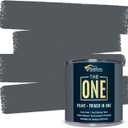 The One Paint - Satin Finish - Multi Surface Paint 250ml (Dark Grey) (8.5 Fl Oz (Pack of 1))