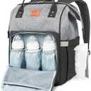 KeaBabies Baby Diaper Bag Backpack - Large Baby Bag for Boys, Girls, Waterproof Multi Function Travel Diaper Backpack with Changing Pad, Durable Travel Essentials for Moms and Dads (Graphite)