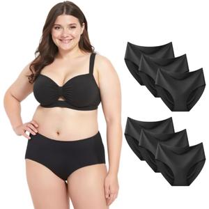 Women's Disposable Seamless Underwear Soft Stretch Briefs Invisible Panties for Travel Hospital Stays 6 Pack (XL)