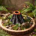 Motiskyy Resin Fake Volcano for Jungle Safari Dinosaur Theme Birthday Party Decorations Table Centerpieces Artificial Lava Statue Resin Models for Lava Jungle Dino Themed Birthday Party Supplies