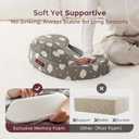 Momcozy Innovative Safety Guard Nursing Pillow - Firm & Springy Memory Foam - Stable, Ergonomic Support & Comfort - Wider Breastfeeding Cushion, Adjustable, Removable Cover, Baby Safety Certified, CozyLite