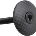 1 1/8" 3K Carbon Fiber Cycling Headset Stem Top Cap with M6x35mm Titanium Bolt