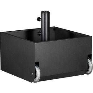 Patio Umbrella Base with Wheels, Heavy Duty Umbrella Base Stand with Fillable Planter, 150LBS Capacity Umbrella Stand for Outdoor, Patios, Gardens