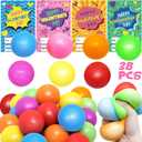28Pcs Valentines Cards with Stretchy Balls, Fidget Stress Squeeze Balls for Kids School Valentines Party Favors Exchange Gifts