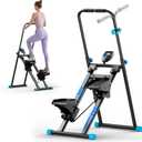 ZCMHAXJ Foldable Stair Stepper for Home, Adjustable Stair Climber with 4 Heights & 3 Angles, Compact Folding Vertical Stair Master for Exercise at Home for Full-Body Workout