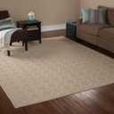 Garland Rug Sparta Non Slip Polypropylene 3 Ft. X 5 Ft. Biege Tan Area Rug- Ideal for Living Rooms & Hallways, Stylish & Durable for High-Traffic Areas