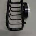 TAILI Sponge Holder for Kitchen Sink with Strong Suction Cup, Removable Sponge Holder, Rustproof Aluminum Sink Caddy for Sponges, Dish Brush - Black