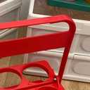 Bottle Caddy for 6 Pack Bottle Can, Portable Beer Bottle Rack Pure Color Foldable Beverage Storage Rack Picnic Beer Handle Basket Plastic Beer Carrier 6 Beer Holder Basket (Red)