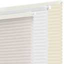 SUNOFF Cordless No Drill Light Filter Cellular Shades, 34" W x 48" H, Linen
