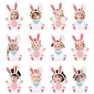 2 x Easter Bunny Large Cutouts Paper for Bulletin Board Decorations Set for School Nursery Spring Easter Birthday Party Supplies