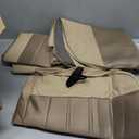 Leather 3D Foam Back Support Car Seat Covers Full Set Air Mesh Automotive Seat Covers, All Season Car Seat Cover Fit Automotive,SUV,Sedan,Van, Airbag Compatible Elegance (Beige) (N6 Beige)