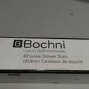 Linear Shower Drain 40" Brushed 304 Stainless Steel | Fast Drainage | Tile Inserted | Stainless Floor Drain Grate | Hair Strainer | Drain Key | The Upgrade for Your Bathroom