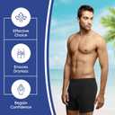 Reusable Incontinence Underwear for Men, Washable Boxer Briefs Protection, Leak Proof Adult Male Diapers for Urinary Absorbency (Black 1pcs, XXX-Large) (Black, XXXL)