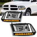 Headlights Assembly LED DRL for 2009-2018 Dodge Ram 1500-5500