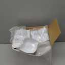 Tessco 800 Pcs Mini Appetizer Plates Set Including 400 Disposable Dessert Plates Assorted Shape 200 Mini Plastic Forks 200 Plastic Spoons for Party(White,Classic)