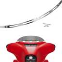 Slotted Windshield Trim Chrome Stainless Windscreen Trim Compatible for Harley 2014-2024 Touring Ultra Limited Street Glide Electra Glide Tri Glide CNC Cut