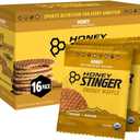 Honey Stinger Organic Honey Waffle, Energy Stroopwafel for Exercise, Endurance and Performance, Sports Nutrition for Home & Gym, Pre and Post Workout, Box of 16 Waffles, 16.96 Ounce (Pack of 16) (EXP 12/08/26)