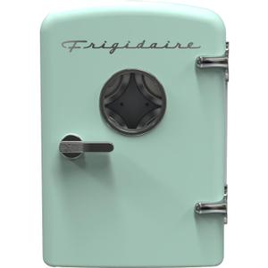 Frigidaire EFMIS171 Retro Mini Portable Personal Fridge - Ideal for Home, Office or Dorm - Includes Carrying Handle, AC/DC Wall/Car Charger (Green)