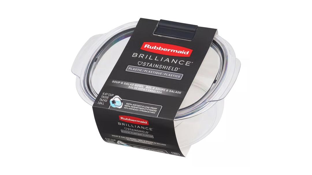 Rubbermaid Brilliance 6.97 Cup Plastic Soup & Salad Bowl